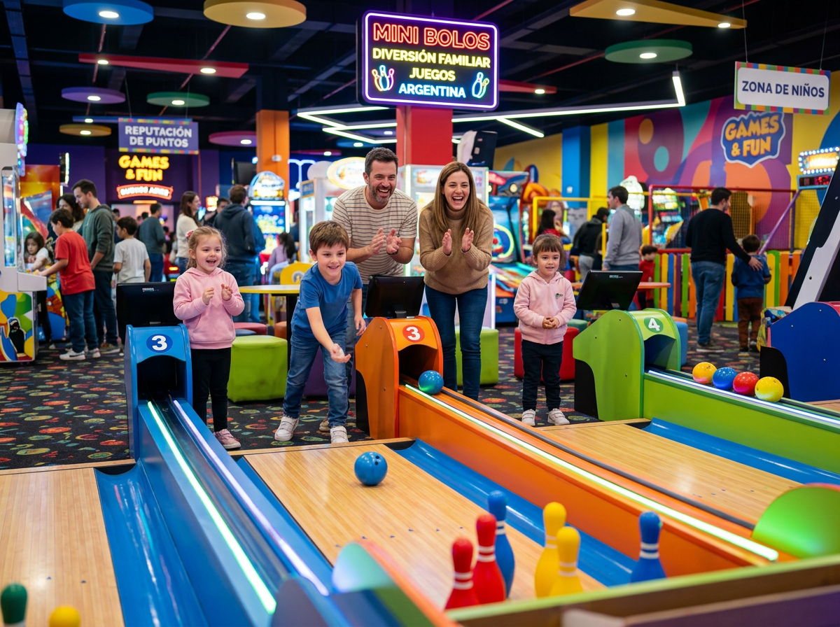 Mini bowling para familias